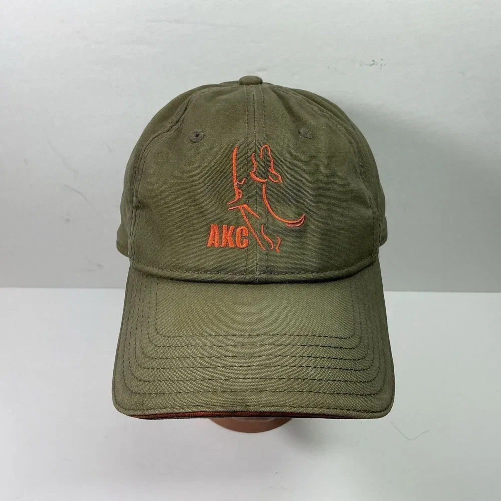 Tejas AKC Hunting Cap Hunting Dog Logo Khaki Tan StrapBack Baseball Cap - Picture 1 of 8
